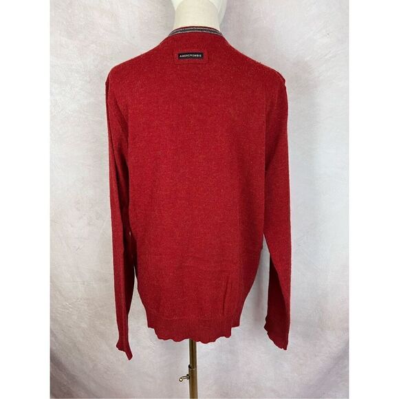 1990s Vintage ABERCROMBIE & FITCH Preppy Wool Blend Sweater Men’s Small - Picture 2 of 6